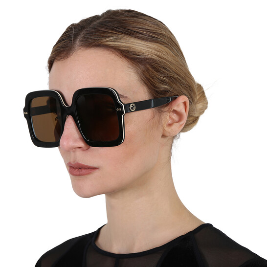 Gucci Brown Square Ladies Sunglasses GG1241S 001 56  display picture 1