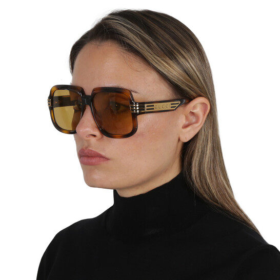 GUCCI グッチ サングラス クレストデザイン GG2827/S ブラウン Gucci Brown Square Men's Sunglasses GG0979S 002 59