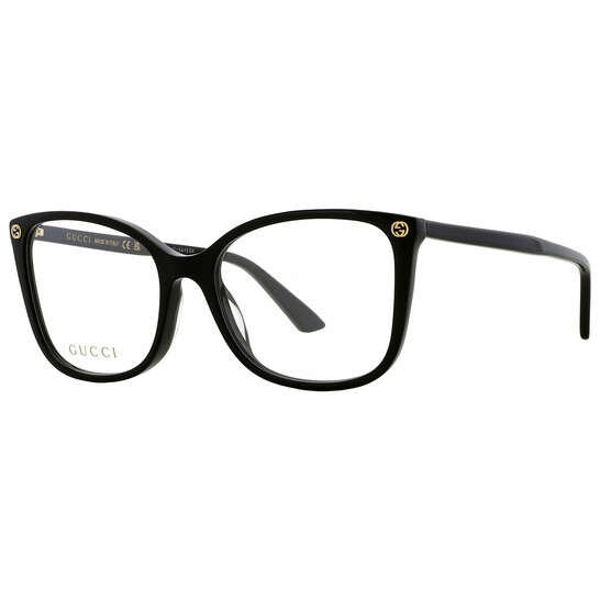 Gucci Demo Square Ladies Eyeglasses GG0026O 001 53 889652048352
