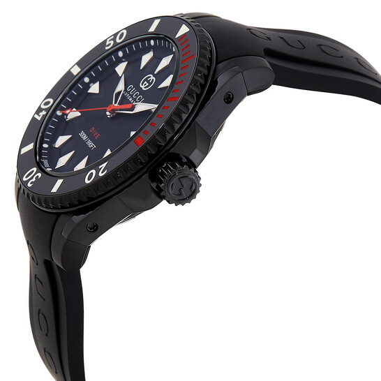 腕時計その他 GUCCI Woman Watch Black YA136361 GUCCI Dive Automatic Quartz 40M Matte Black Men's Watch