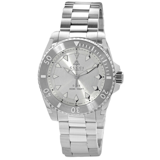 Gucci Dive Automatic Silver Dial Unisex Watch YA136354
