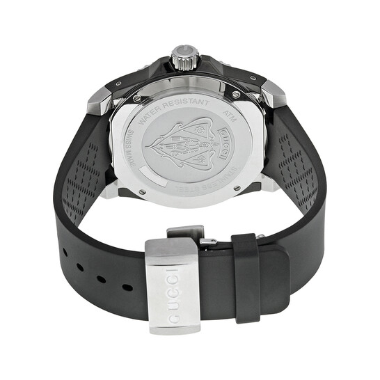 Gucci Dive Black Dial Black Rubber Men's Watch YA136204 Gucci Dive Black Dial Black Rubber Men's Watch YA136204