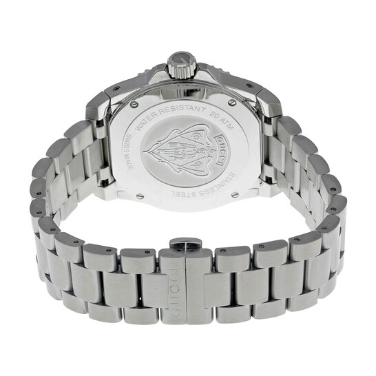 GUCCI グッチ ダイブ（DIVE） YA136301 Gucci Dive Quartz Black Dial Silver Steel Strap Watch For Men