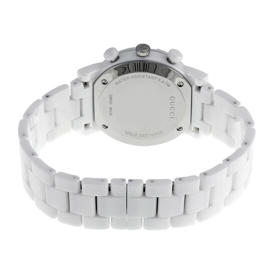 Gucci G-Chrono Chronograph White Dial White Ceramic Men's