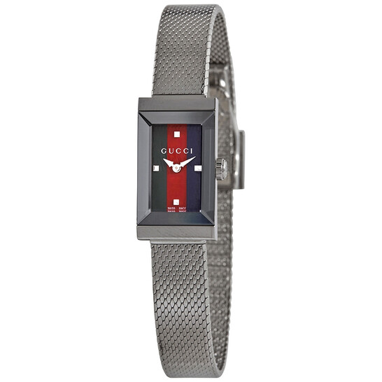 Gucci G-rame Quartz Green, Red and Blue Dial Ladies Watch YA147510