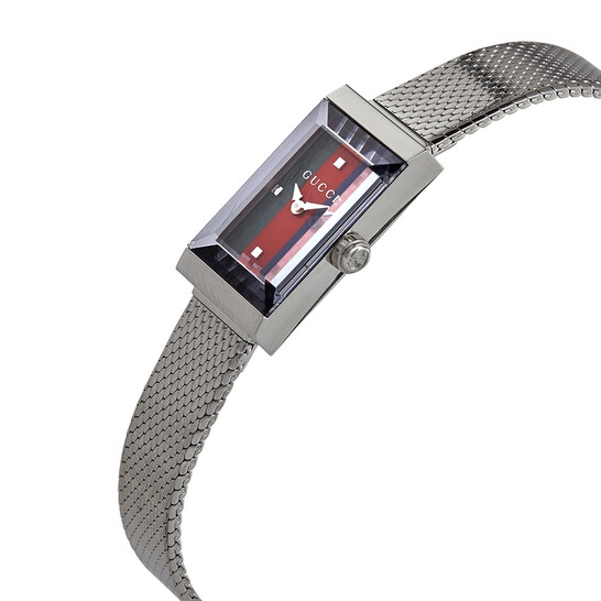 Gucci G-rame Quartz Green, Red and Blue Dial Ladies Watch YA147510