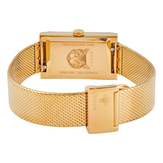 ★知的なスクエアモデル★Gucci Gucci G-Frame Ladies Watch GUCCI G-Frame SS Square Dial Fuchsia MOP Dial Women's Watch