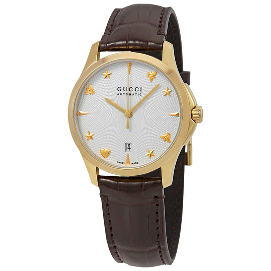 Gucci G-Timeless Automatic Silver Dial Unisex Watch YA126470
