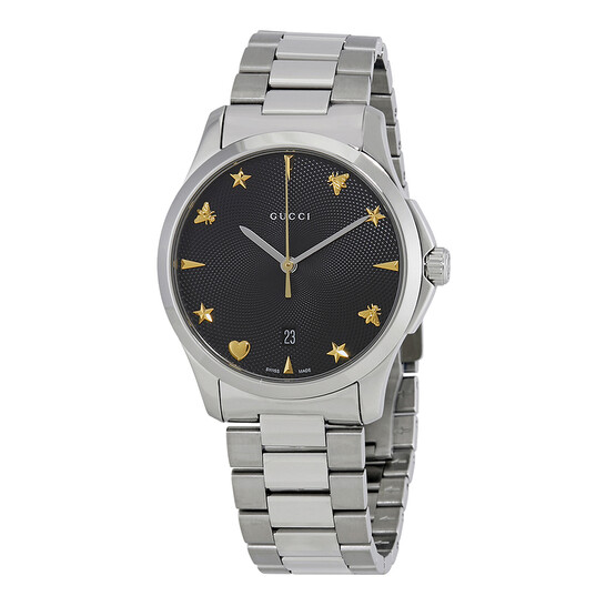 GUCCI YA1264029A Gタイムレス G-TIMELESS 38mm Gucci G Timeless Black Dial Watch YA1264029 YA1264029A
