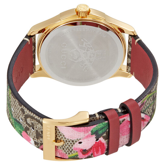 Gucci G-Timeless Pink Blooms Print Dial Ladies Watch