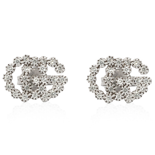 Gucci GG Gold and Diamond Earrings YBD481676003 - Jewelry