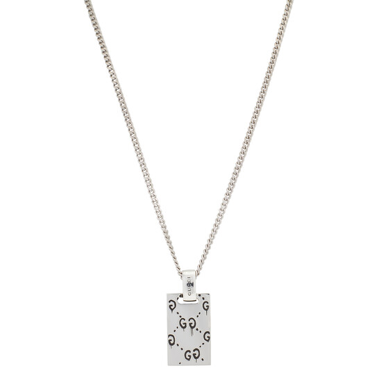 Gucci Ghost pendant necklace in silver YBB455315001