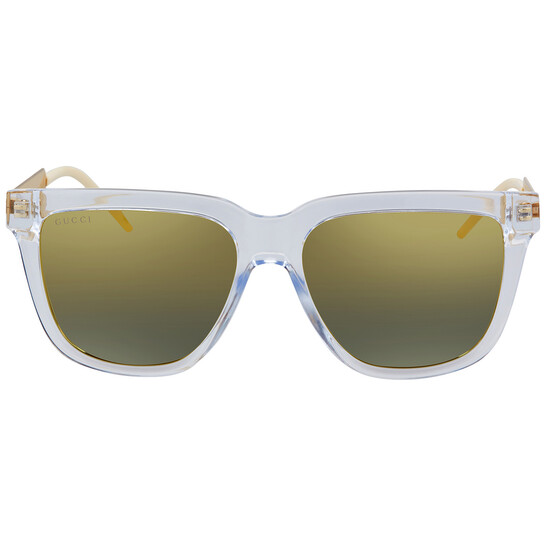 GUCCI Gold Square Unisex Sunglasses
GG0976S 004 56 New GUCCI GG0976S 004 56mm Clear Gold Square Oversized  main image 3