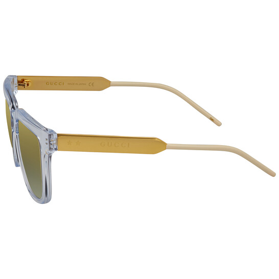 GUCCI Gold Square Unisex Sunglasses
GG0976S 004 56 New GUCCI GG0976S 004 56mm Clear Gold Square Oversized  main image 4
