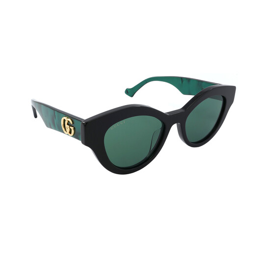 Gucci Green Cat Eye Ladies Sunglasses GG0957S 001 51 889652341002