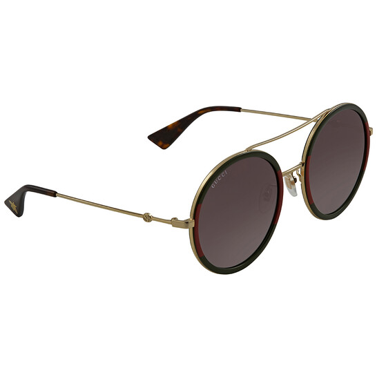 グッチ サングラス GG0061S - 003 56□22-140 Gucci Green Gradient Round Ladies Sunglasses GG0061S 003 56