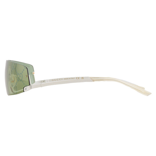 NEW GUCCI GG1561S 003 SHIELD IVORY GREEN UNISEX SUNGLASSES GUCCI Gucci GG1561S 003 Sunglasses Shiny Ivory - eye-oo.com main image 4