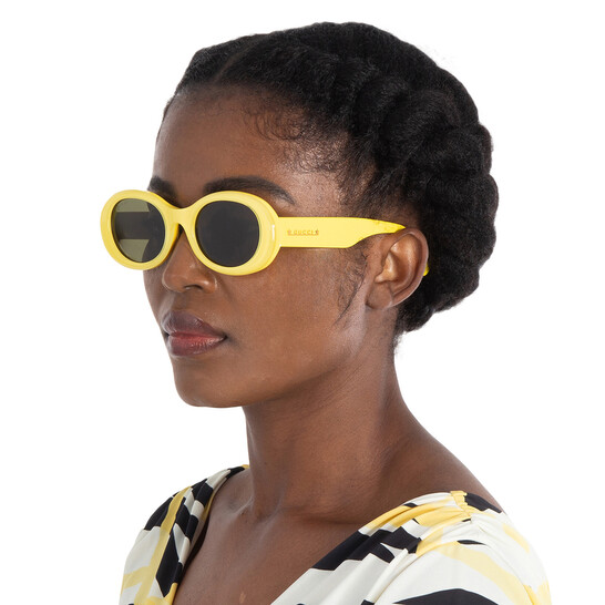 NEW GUCCI SUNGLASSES GUCCI GG1587S 004 YELLOW/GREEN EYEWEAR Gucci Green Oval Ladies Sunglasses GG1587S 004 52  main image 3