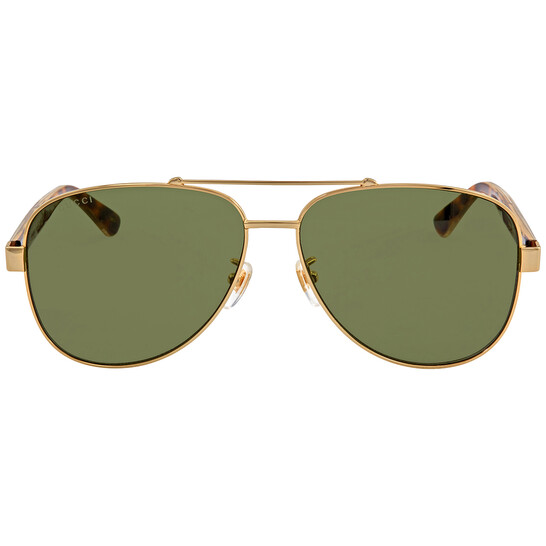 【関税込み】Sunglasses - Gucci - Gold/Green Gucci Women Sunglasses GG0727S 003 Gold/Green Lens 58mm | eBay