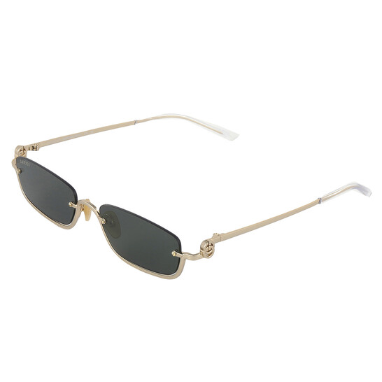 Gucci Green Rectangular Unisex Sunglasses GG1278S 002 55