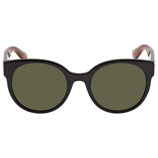 Gucci Green Round Ladies Sunglasses GG0035SN 002 54  display picture 3
