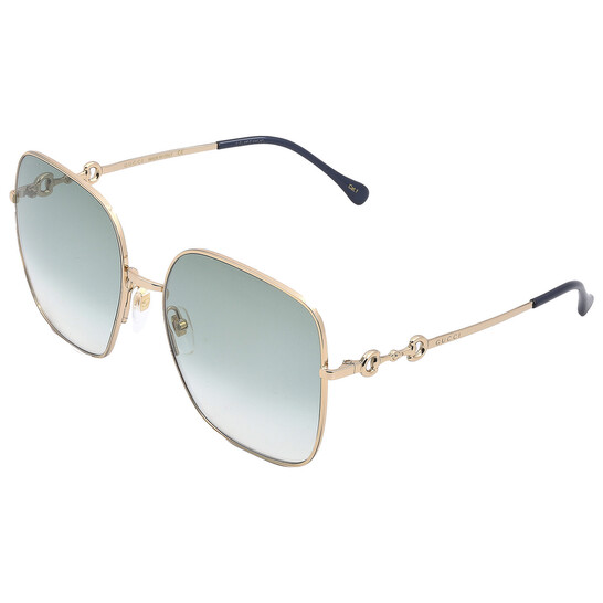 Gucci Green Square Ladies Sunglasses GG0879S 003 61  display picture 1
