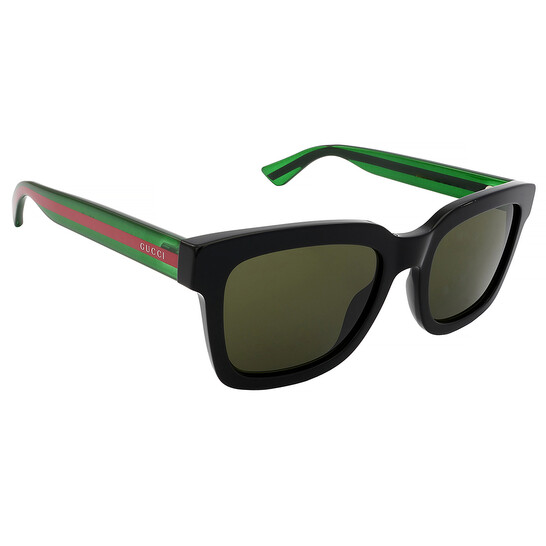 サングラス GUCCI ARMY GREEN ACETATE SUNGLASSES Gucci - Round Acetate Sunglasses - Green Turtle Acetate