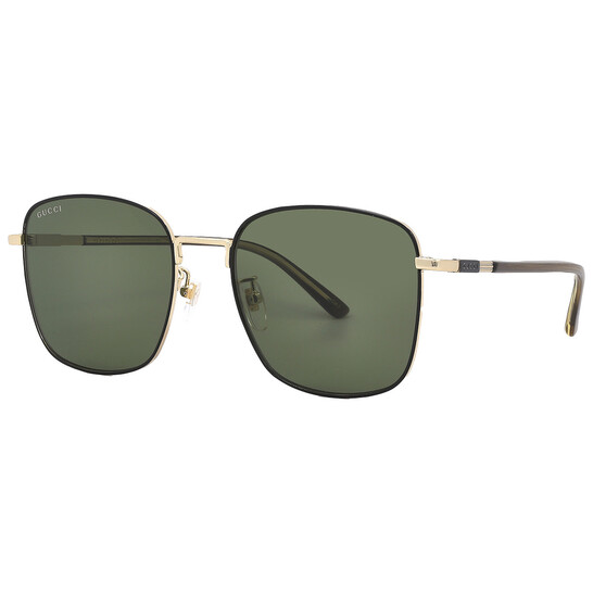NEW AUTH Gucci GG1350S 003 Gold and Green Square Sunglasses Gucci Sunglasses GG1350S 003 Gold - eye-oo.com main image 4