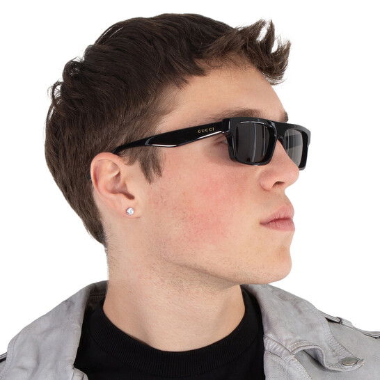 GUCCI GG 1616/S サングラス Gucci Grey Browline Men's Sunglasses GG1616S 001 57