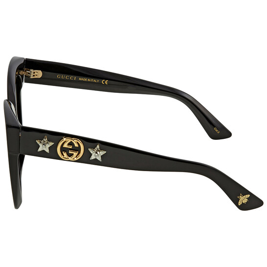 Gucci Grey Butterfly Ladies Sunglasses GG0208S 001 49