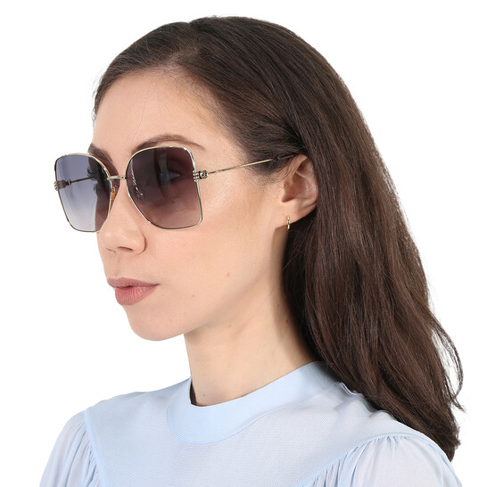 Gucci Grey Butterfly Ladies Sunglasses GG1282SA 002 62  display picture 2