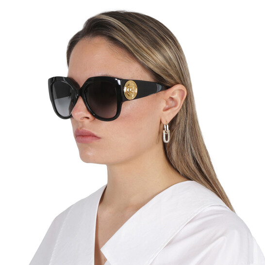 イラン　クドソフレＳサイズ Gucci Grey Butterfly Ladies Sunglasses GG1407S 001 54