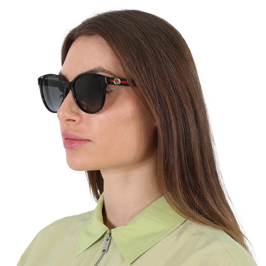 Gucci Grey Cat Eye Ladies Sunglasses GG0703SKN 002 55
