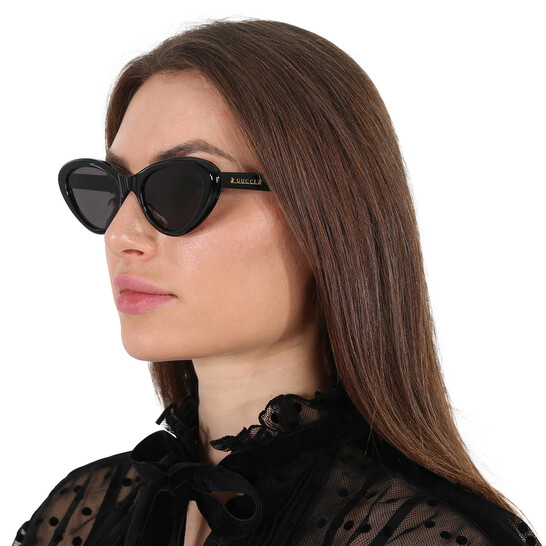 Gucci Grey Cat Eye Ladies Sunglasses GG1170S 001 54