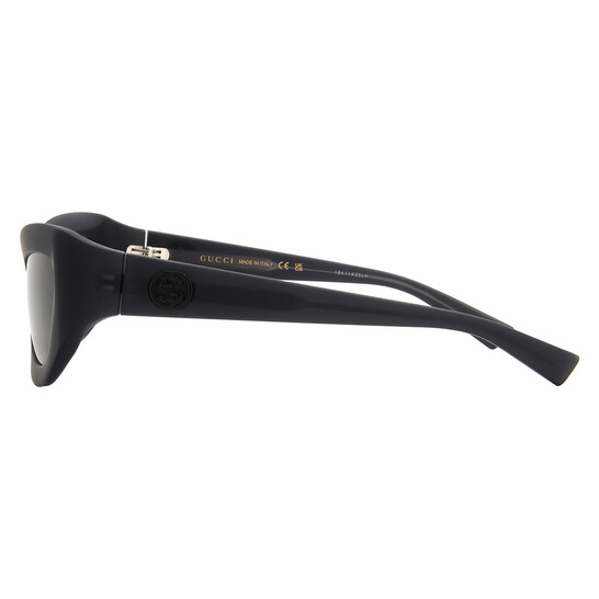 Gucci GG1784S 001 Sunglasses Dark Grey Cat Eye Frame, Grey Lenses GUCCI - GG1784S-001 main image 3