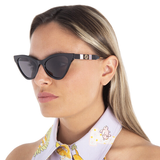 Gucci Grey Cat-Eye Ladies Sunglasses GG0597S-001 55 GG0597S 