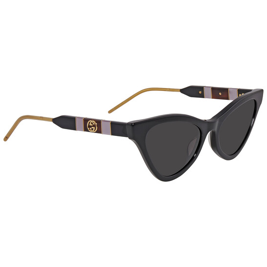 Gucci Grey Cat-Eye Ladies Sunglasses GG0597S-001 55 GG0597S  display picture 1