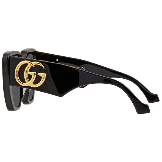 Gucci Grey Geometric Ladies Sunglasses GG0956S 003 54