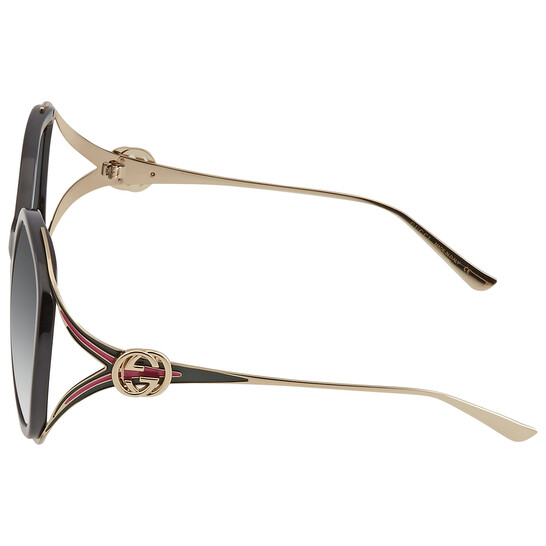 【美品】Gucci サングラス レディース GG0226S Amazon.com: Gucci GG0226S 007 Sunglasses Women's Black/Grey