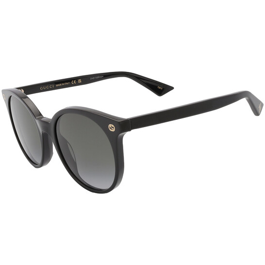 Gucci Grey Gradient Round Ladies Sunglasses GG0091S 001 52