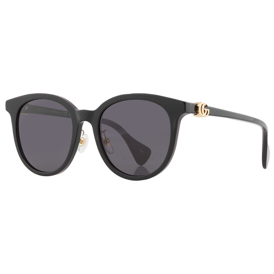 Gucci Grey Gradient Round Ladies Sunglasses GG1073SK 001 54 Gucci Grey Gradient Round Ladies Sunglasses GG1073SK 001 54
