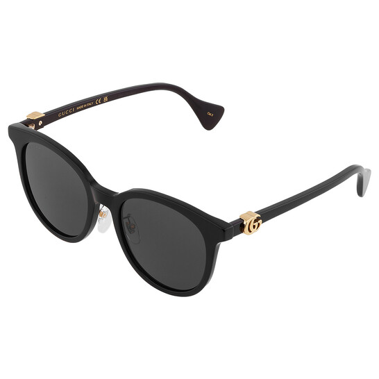 Gucci Grey Gradient Round Ladies Sunglasses GG1073SK 001 54