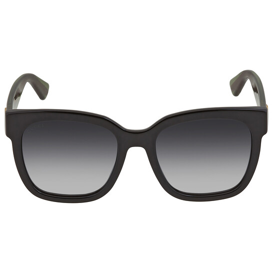 ● GUCCI ● サングラス Black / Grey Gradient / 54mm Gucci Grey Gradient Square Ladies Sunglasses GG0034SN 002 54