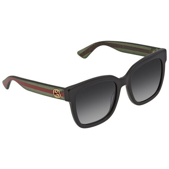 Gucci Grey Gradient Square Ladies Sunglasses GG0034SN 002 54