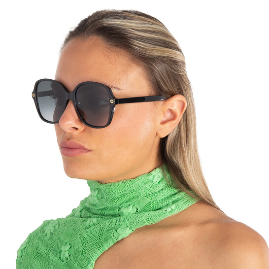 Gucci Grey Gradient Square Ladies Sunglasses GG0092S 001 55