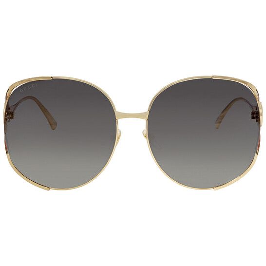 グッチ　GUCCI サングラスGG0225S 63□17 130 GGマーク Gucci GG0225S XL (63 - 17) with Grey lenses and Gold frame