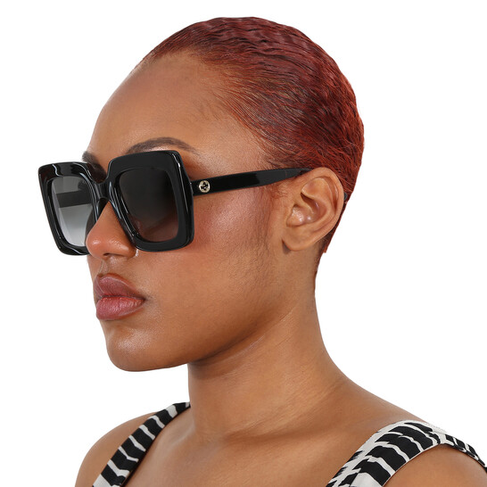 Gucci Grey Gradient Square Ladies Sunglasses GG0328S 001 53