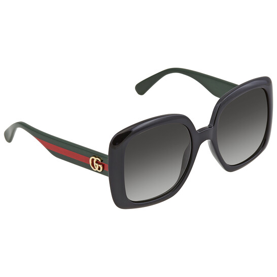 よし Gucci Grey Gradient Square Ladies Sunglasses GG0713S 006 55