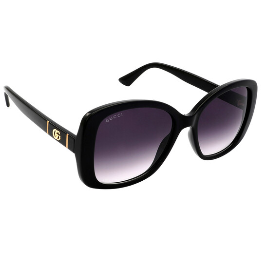 Gucci Grey Gradient Square Ladies Sunglasses GG0762S 001 56