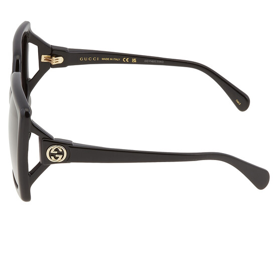 Gucci GG0876SA 001 Sunglasses Black Square Frame, Grey Gradient Lenses gucci-gg0876s-001-hd-1_800x.  main image 3
